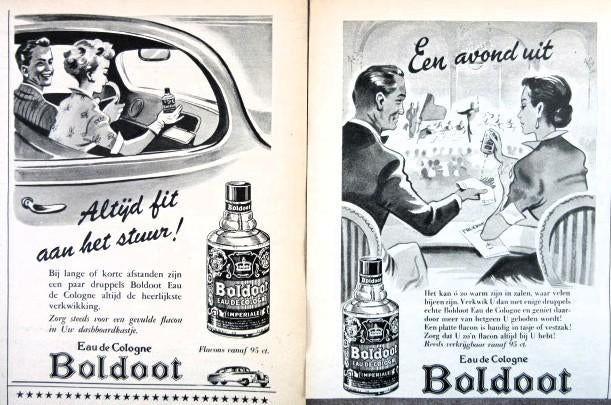 9 vintage advertenties reclames Boldoot 1935-57 cologne, Ophalen of Verzenden, Gebruikt, Overige typen