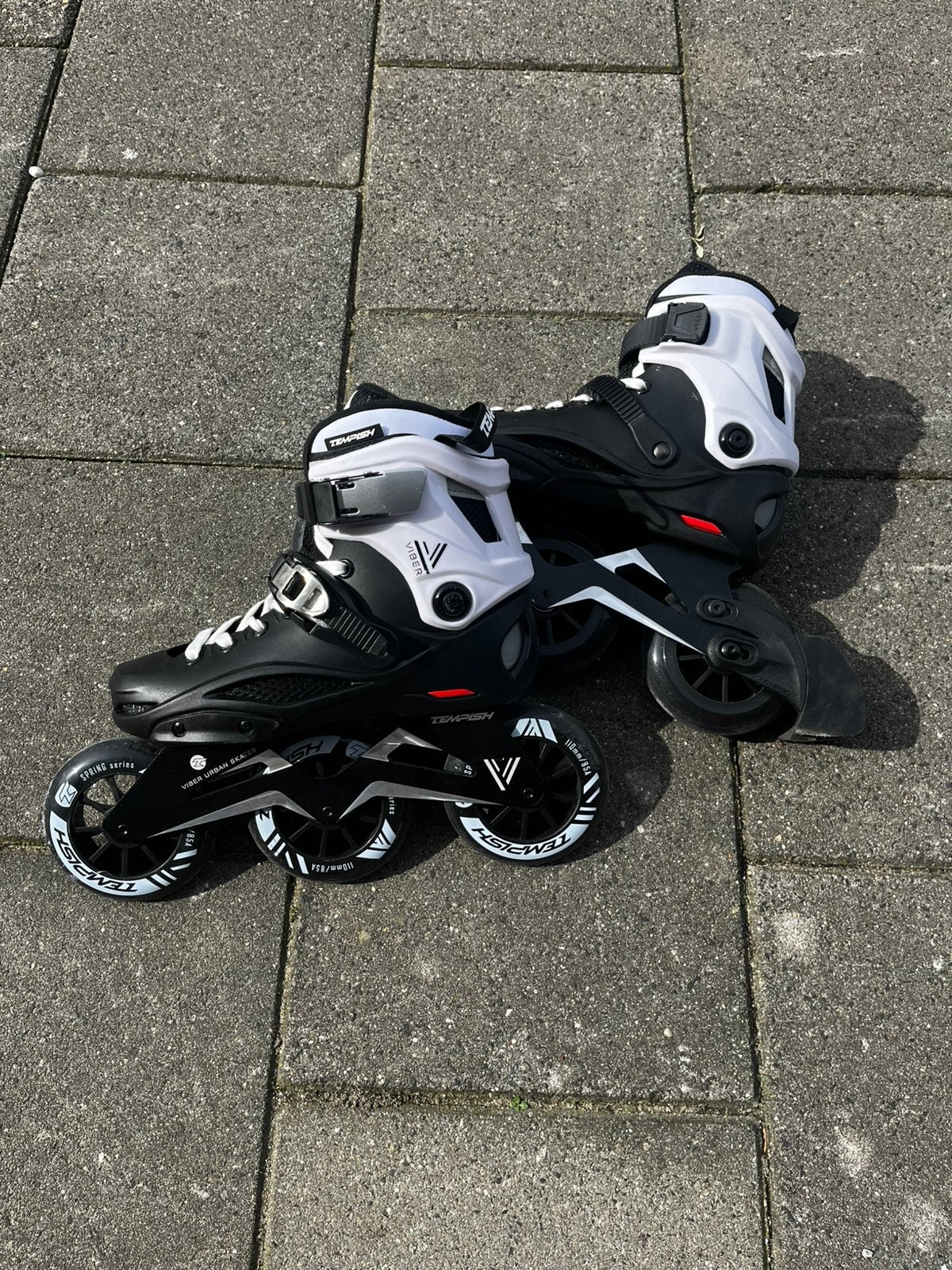Tempish Viber 110 rollerblades White/black skeelers, Ophalen, Zo goed als nieuw