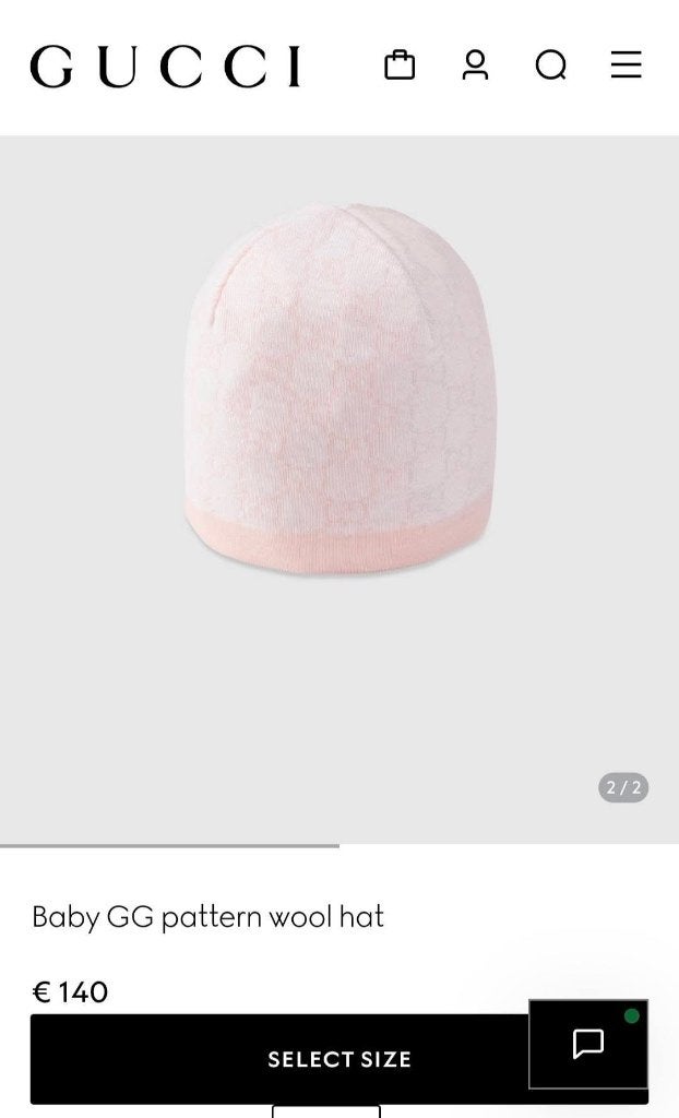 Gucci baby muts NIEUW, Maat 50, Jongetje of Meisje, Gucci, Nieuw