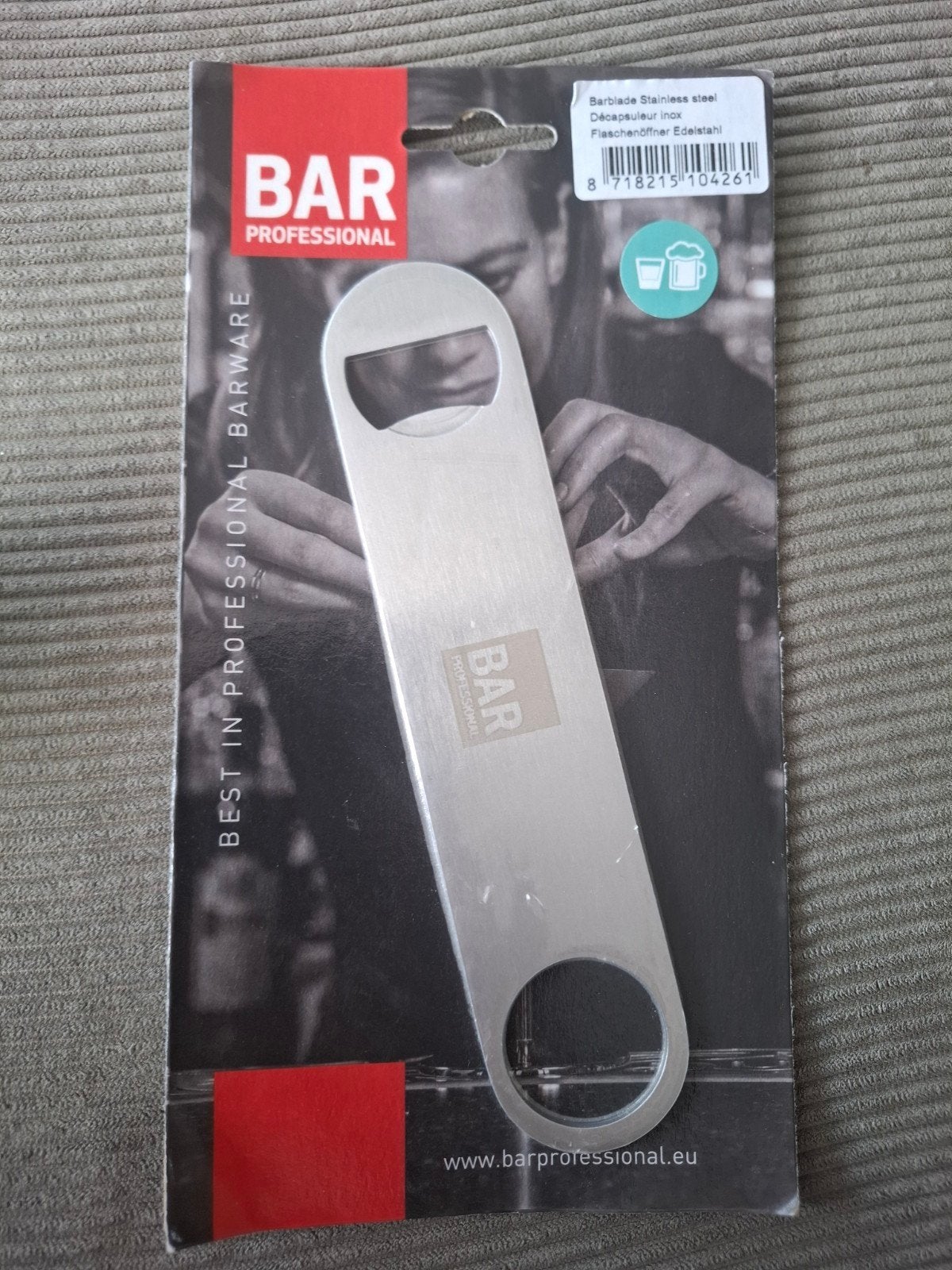 Barblade Flessenopener RVS - Bar Professional, Ophalen of Verzenden