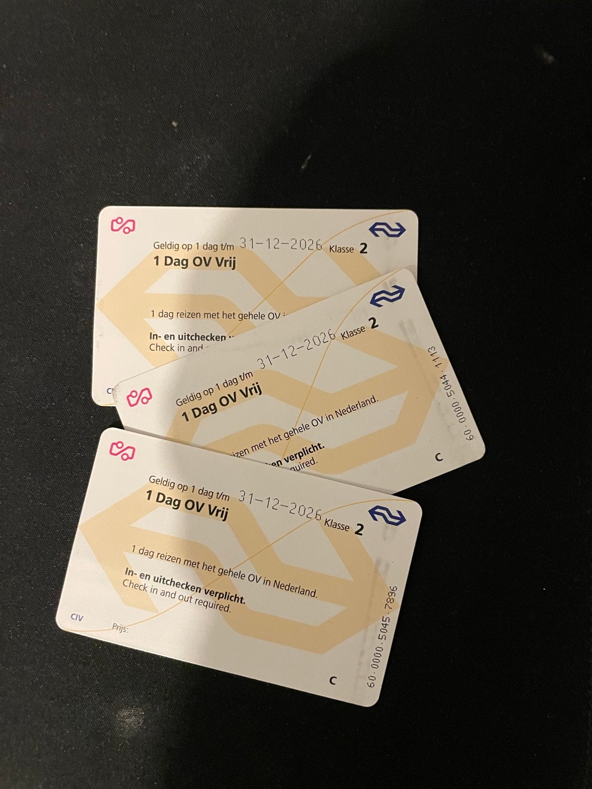 NS dagkaart, Eén persoon, Trein, Algemeen kaartje