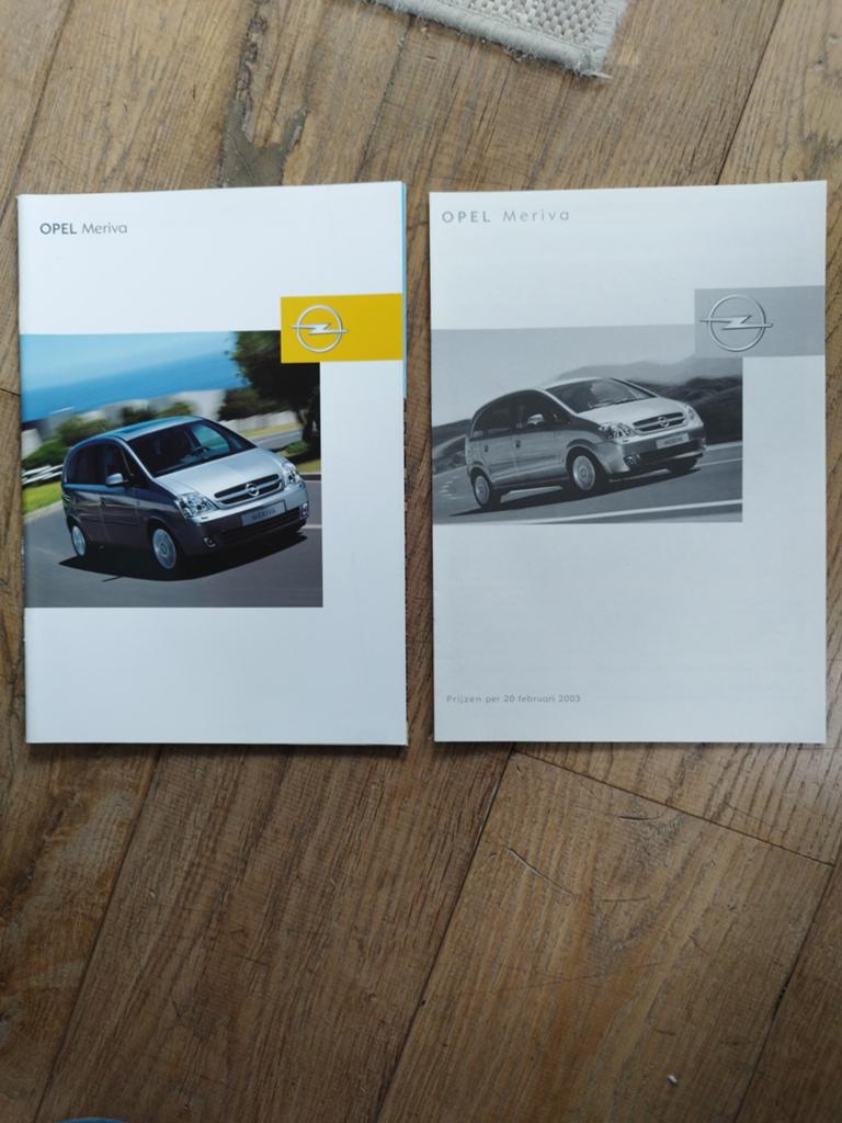 Opel Meriva Brochure prijslijst 2003, Opel, Zo goed als nieuw, Opel, Ophalen of Verzenden