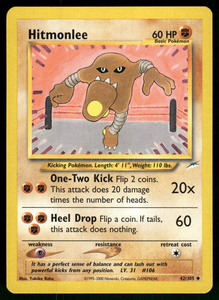 Hitmonlee 42/105 - Neo Destiny (NM), Verzenden, Gebruikt