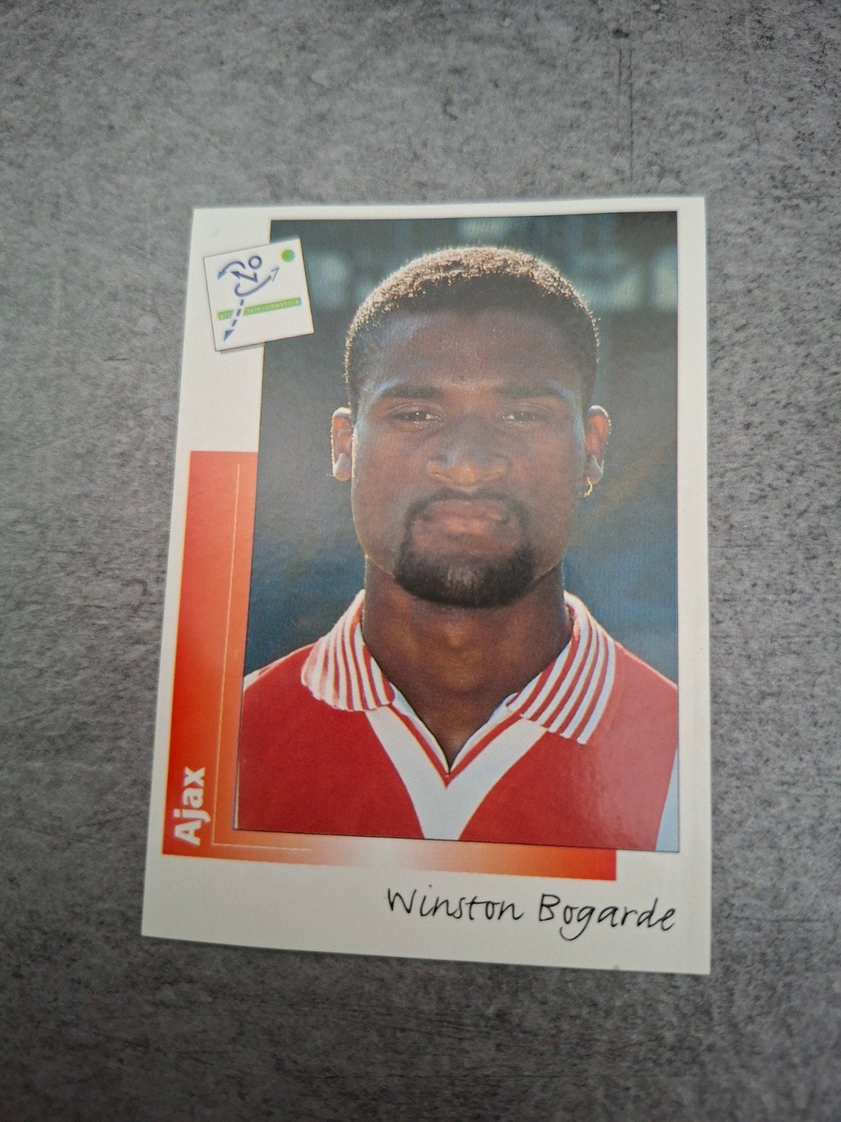 Panini sticker Voetbal 96. Winston Bogarde Ajax., Verzenden, Zo goed als nieuw, Sticker