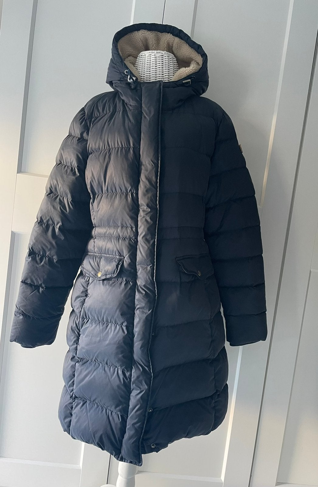 Blauwe jas van Moscow, Kleding | Dames, Ophalen of Verzenden, Gedragen, Maat 42/44 (L), Blauw
