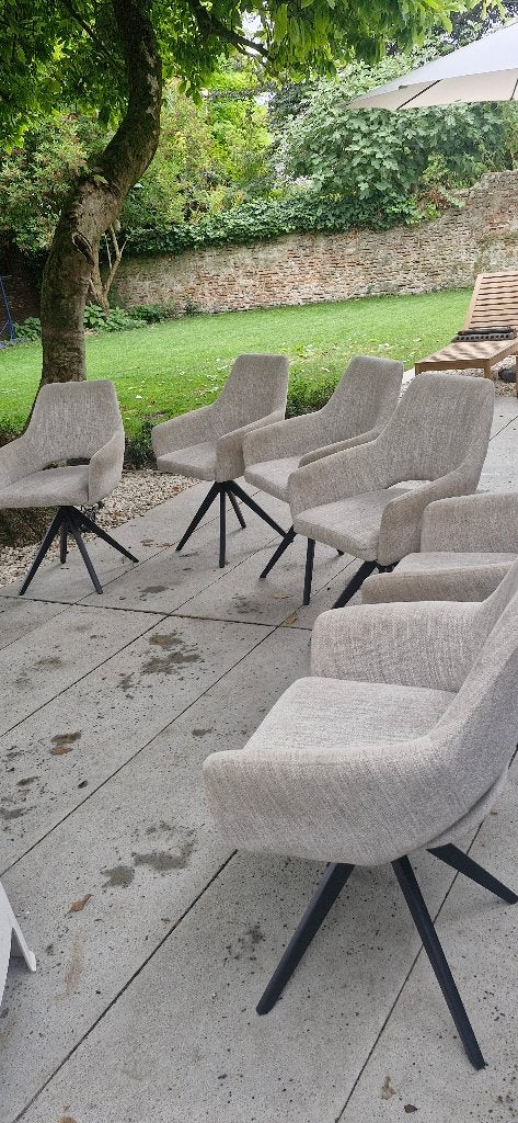 Eetkamerstoelen 6 + 2 nieuwe kuipen Jesper Home, Huis en Inrichting, Ophalen, Gebruikt, Vijf, Zes of meer stoelen, Modern