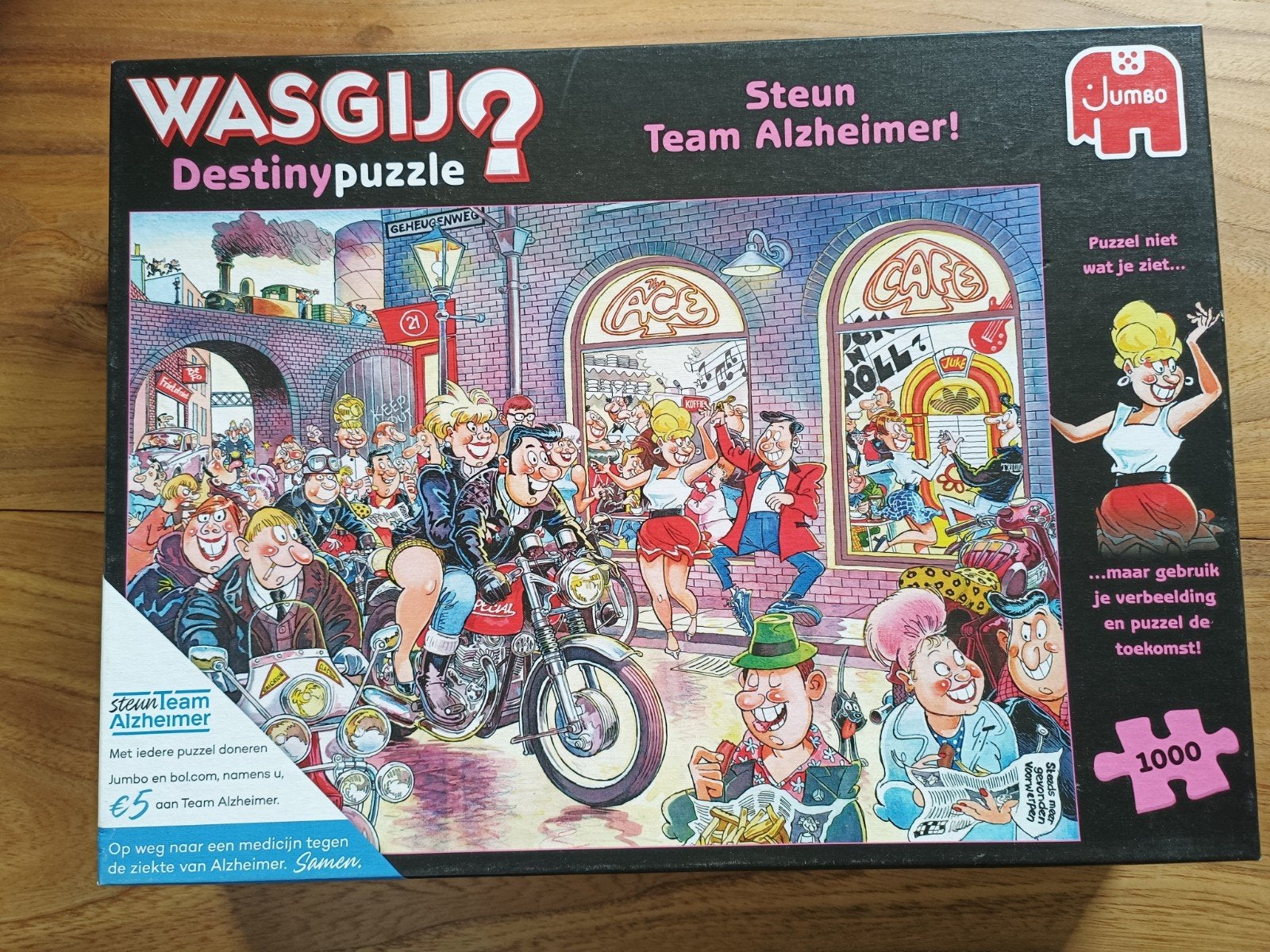 WASGIJ? Destiny Puzzel - Team Alzheimer! (1000 stukjes), Ophalen of Verzenden, 500 t/m 1500 stukjes, Zo goed als nieuw, Legpuzzel
