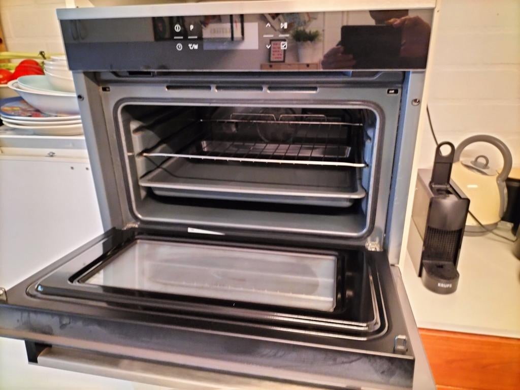 Beko BCW15500XG Inbouw Combimagnetron, Witgoed en Apparatuur, Magnetrons, Gebruikt, Inbouw, Combimagnetron, 45 tot 60 cm, Grill