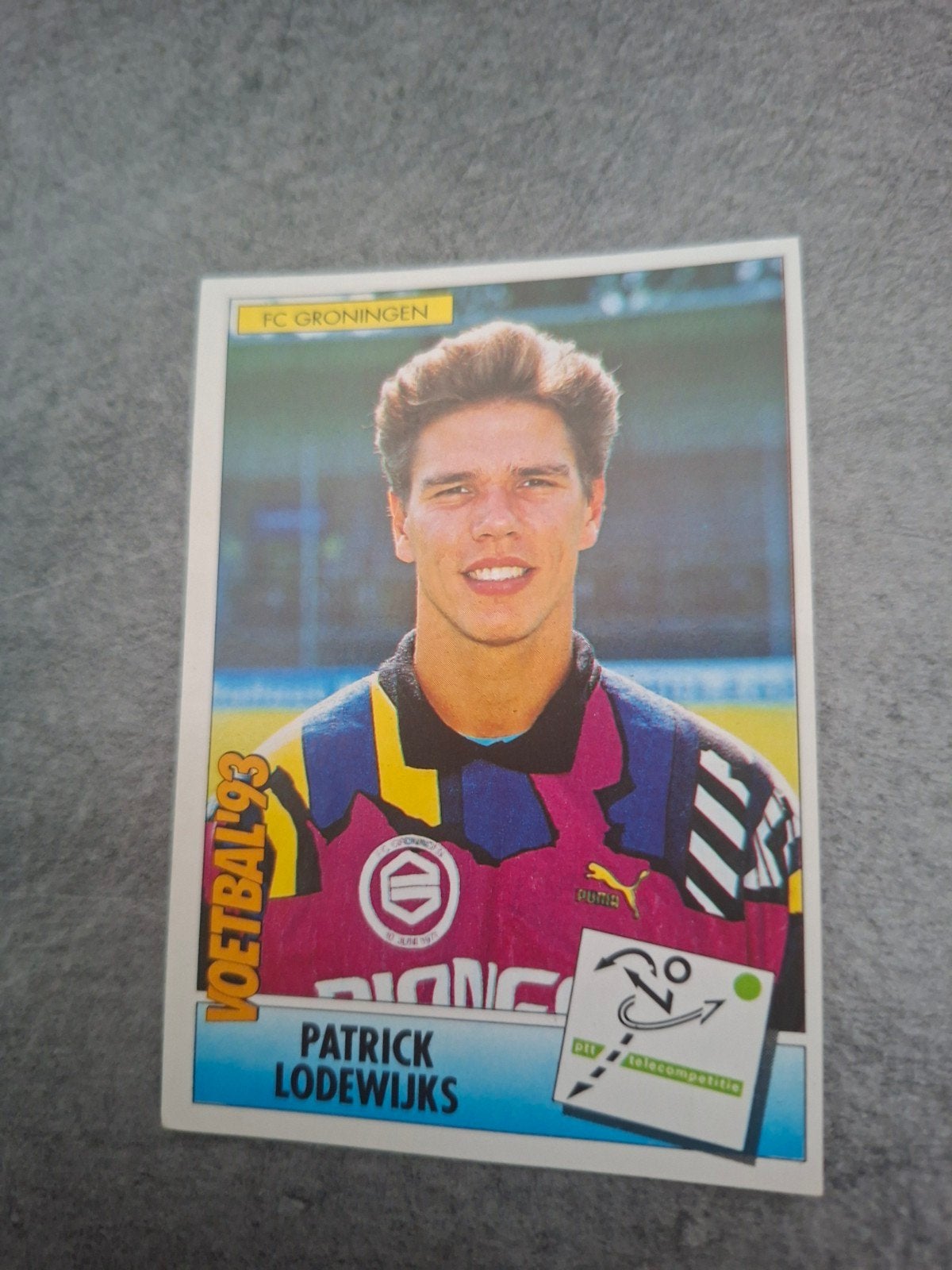 Panini sticker Voetbal 93. Patrick Lodewijks FC Groningen., Ophalen of Verzenden, Zo goed als nieuw, Sticker