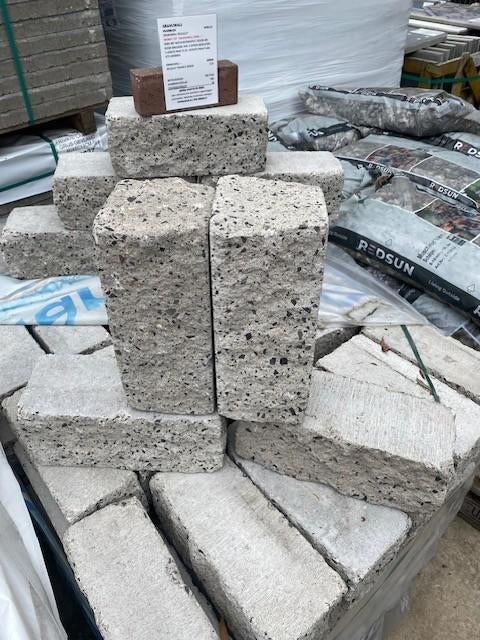 Granuwall muurblok 30x12x12 nuance greige, Ophalen, Blok, Nieuw, Minder dan 25 cm