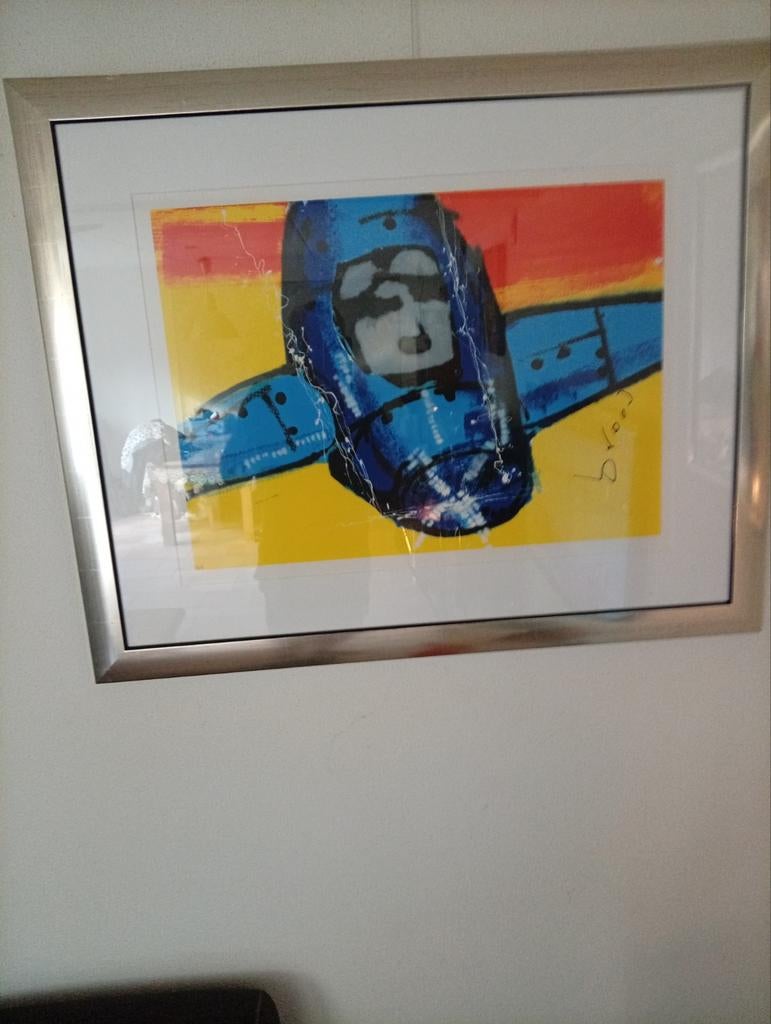 Herman Brood - Schiphol (E.A.) met certificaat, Antiek en Kunst, Ophalen of Verzenden