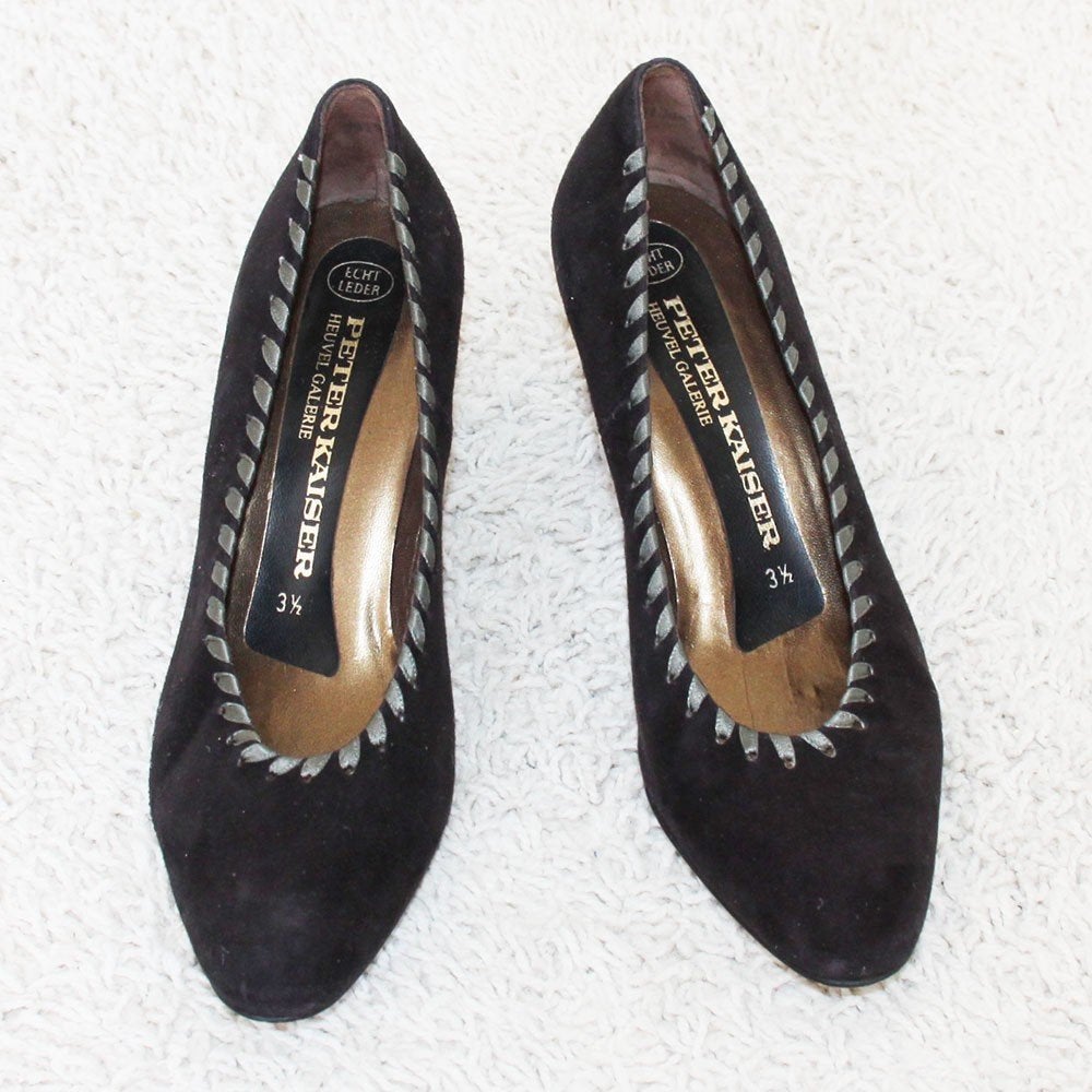 Prachtige Suede Peter Kaiser Pumps s4 (Maat 3½/36½) € 45,-, Peter Kaiser, Pumps, Zwart, Ophalen of Verzenden