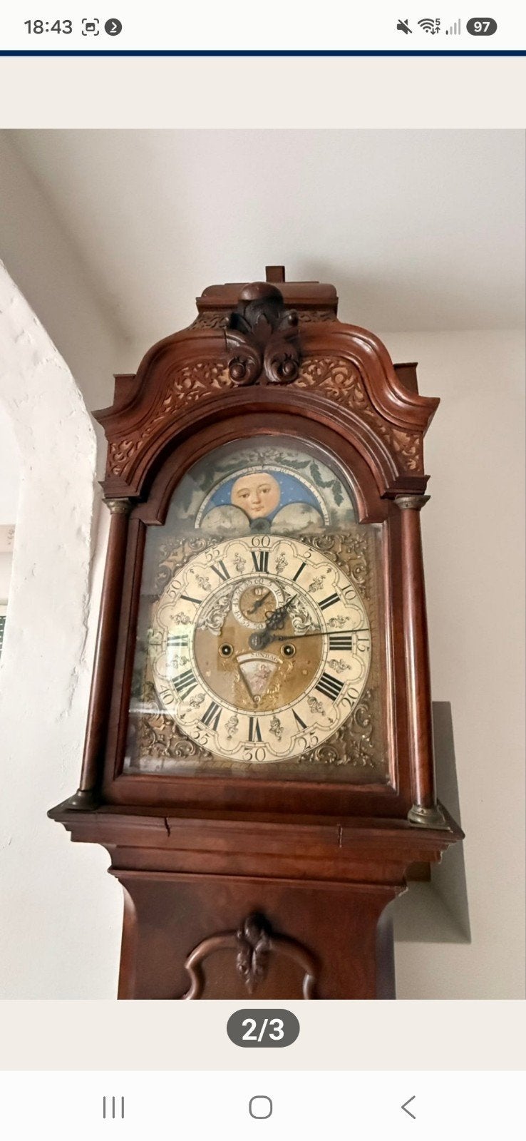 zeer mooi hollands staand antiek horloge Delft, Antiek en Kunst, Antiek | Klokken, Ophalen