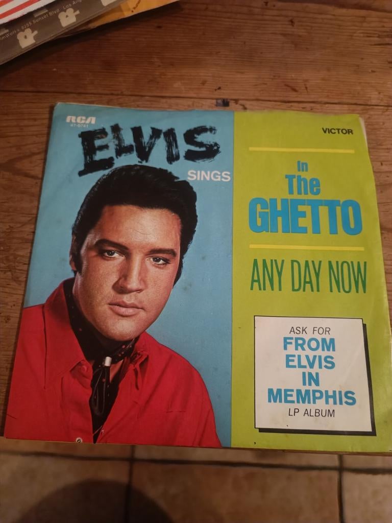 Elvis Presley - In The Ghetto / Any Day Now (Single), Cd's en Dvd's, Vinyl Singles, Gebruikt, Fotohoes, 7 inch, Single