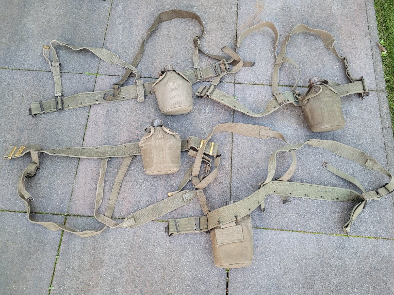 4 complete sets draagsets leger NL, Verzenden, Landmacht, Nederland