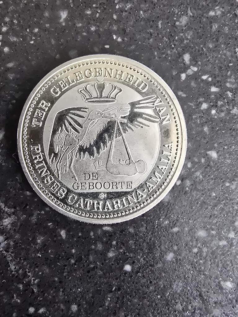 5 euro geboortemunt Amalia 2003 Waddinxveen, Postzegels en Munten, Munten | Nederland, Ophalen of Verzenden