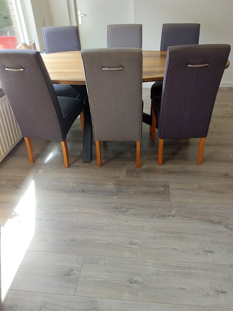 Eetkamerstoelen, Huis en Inrichting, Stoelen, Ophalen, Gebruikt, Stof, Grijs