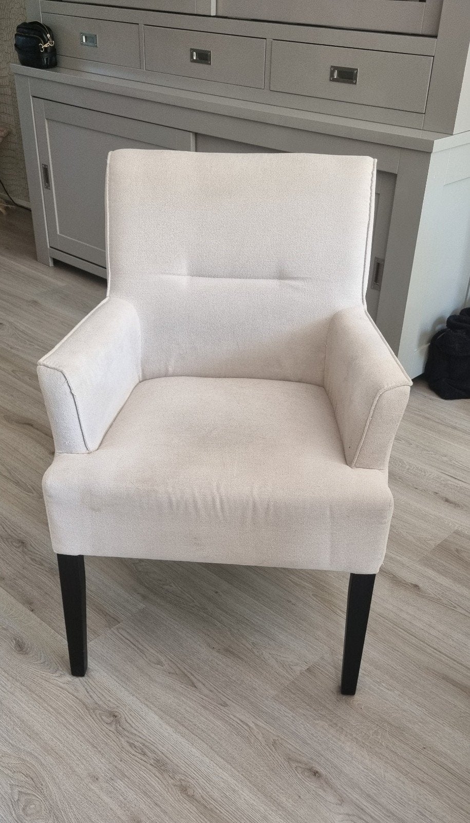 4x Eetkamerstoelen In.House - Beige stof - Moeten weg!, Ophalen, Modern, Comfortabel, Gebruikt, Overige kleuren
