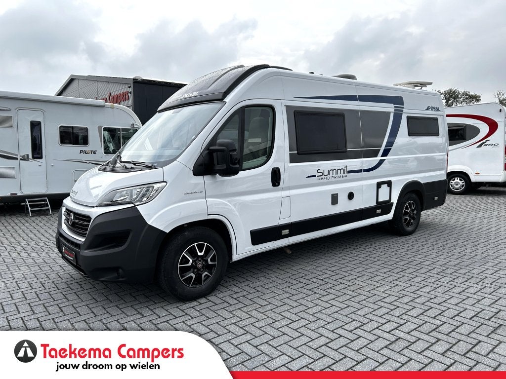 Pössl Summit Prime 640 enkele-bedden/9-traps Automa, Caravans en Kamperen, Campers, Automaat, Buscamper of Camperbus, Fiat, Pössl