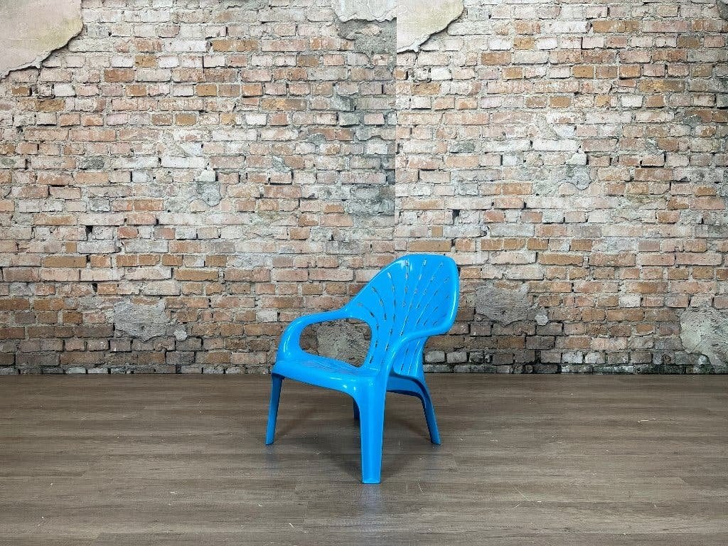 Stamp Fauteuil 300 – Blauw kunststof | Henry Massonnet, Ophalen, Kunststof, Twee, Blauw