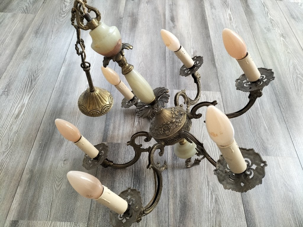 Vintage kroonluchter, Ophalen