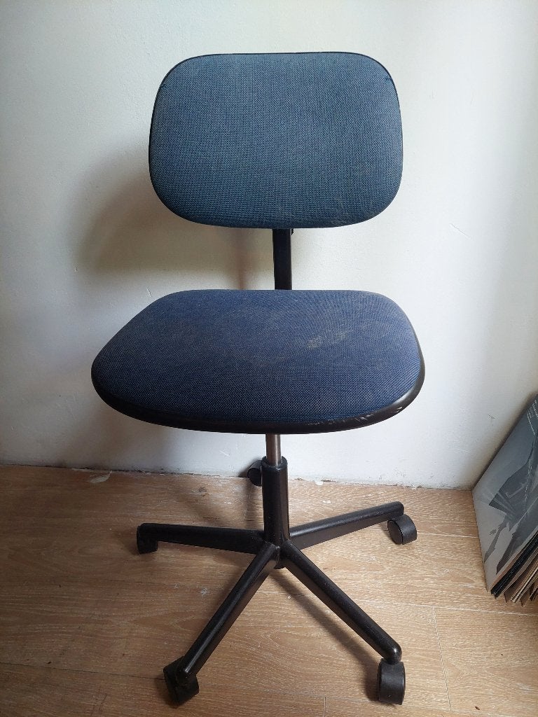 2 bureaustoelen vintage gratis draaistoel, Huis en Inrichting, Stoelen, Ophalen, Gebruikt, Bruin, Eén