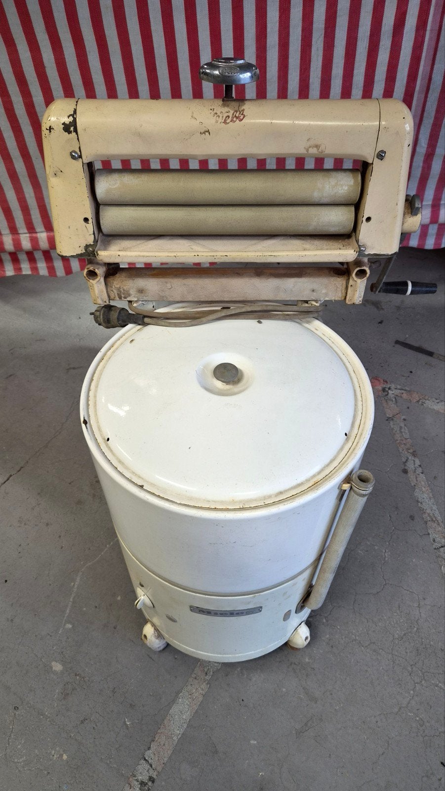 Vintage Miele Wa 65S Wasmachine met Wringer - Antiek