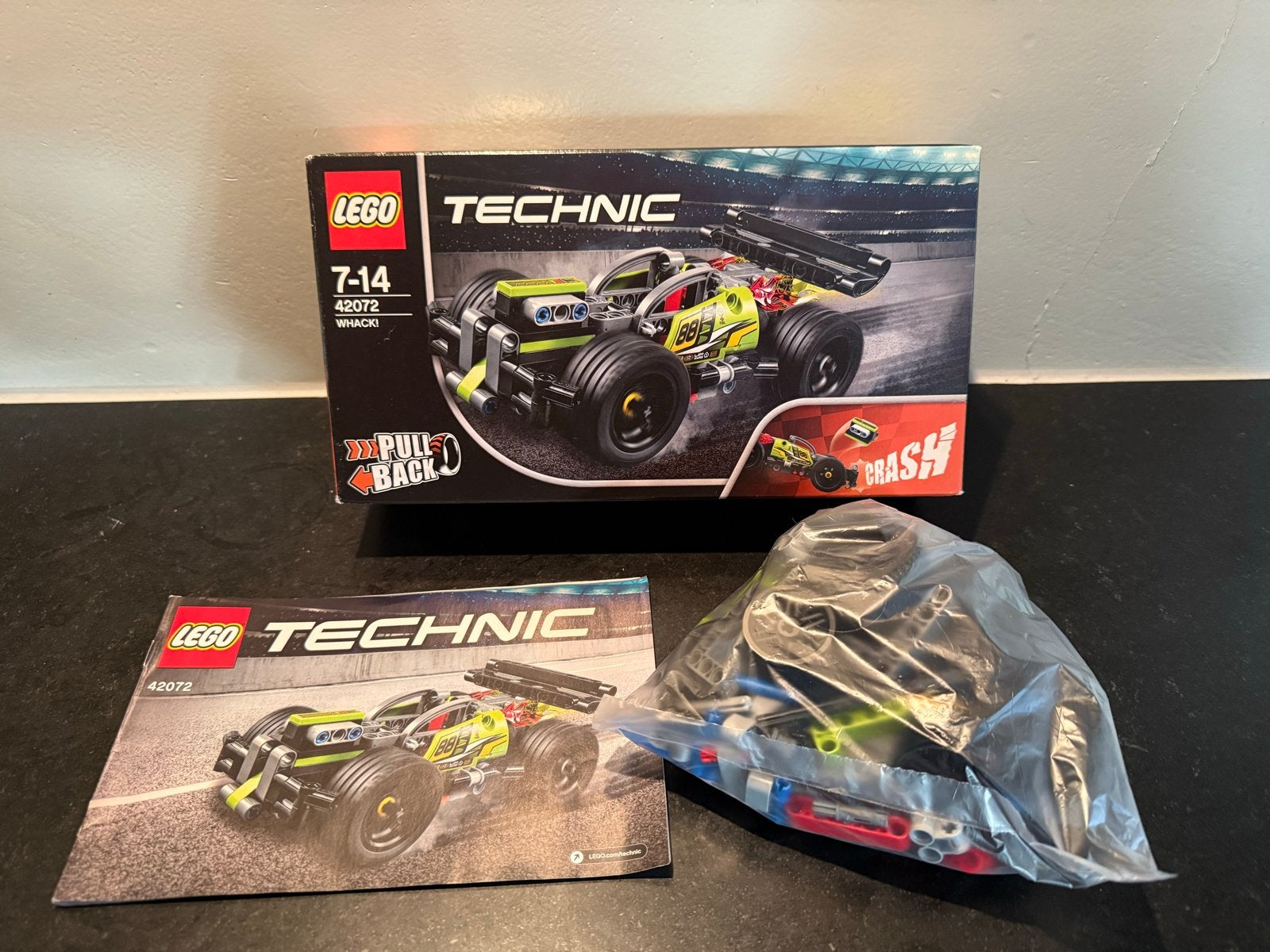 LEGO Technic 42072 Whack! Pull Back Racer, Kinderen en Baby's, Speelgoed | Bouwstenen, Zo goed als nieuw, Ophalen