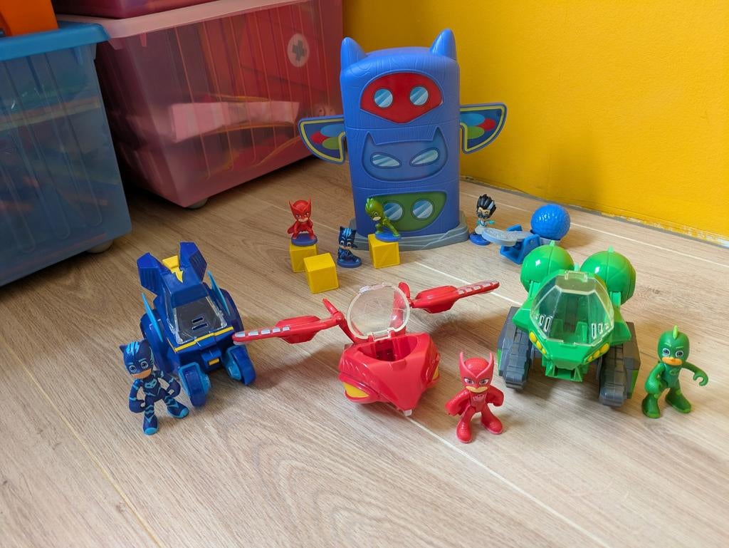 PJ Masks Speelset met Figuren en Voertuigen, Ophalen of Verzenden, Gebruikt, Jongen of Meisje
