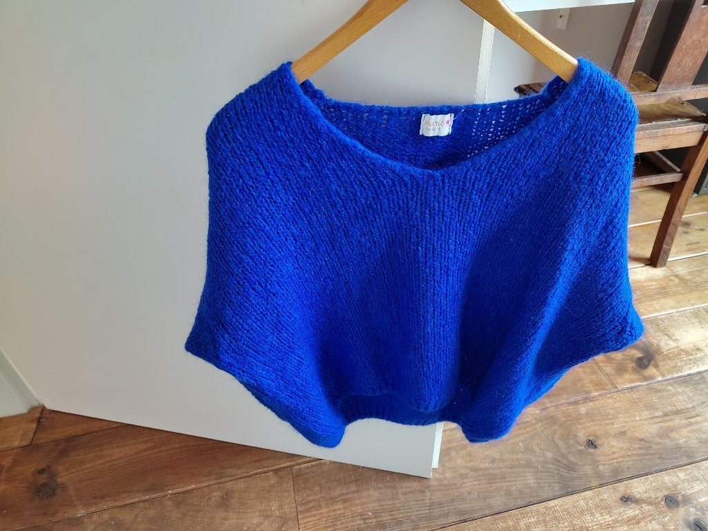 Kobalt blauwe trui van Marie Ile de ré, maat M, Ophalen of Verzenden, Gedragen, Maat 38/40 (M), Blauw