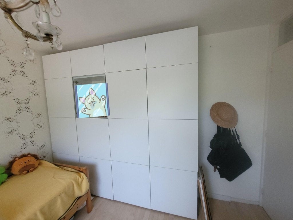 Ikea Besta Kastenwand Wit, Ophalen, Met deur(en), 200 cm of meer, Zo goed als nieuw