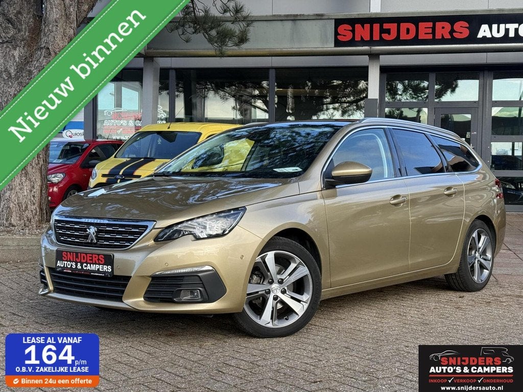 Peugeot 308 SW 1.2 Gt Line automaat en trekhaak, Auto's, Peugeot, Stof, Gebruikt, Zwart, 1199 cc