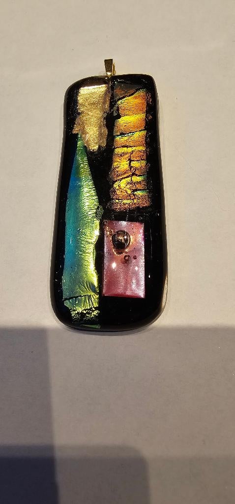 Hanger met dichroic glas (glasfusing), Ophalen of Verzenden, Nieuw, Overige kleuren, Glas of Kristal