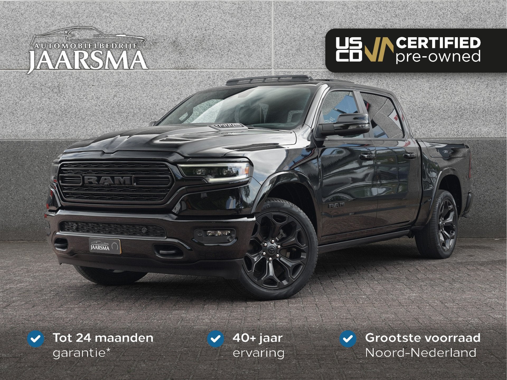 Dodge Ram 1500 5.7L V8 4x4 Crew Cab Limited Night |RAMBox |P, Automaat, Gebruikt, 5654 cc, Zwart