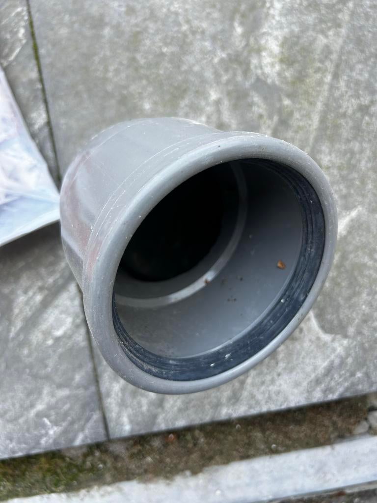 3x PVC Afvoerbocht 45 graden - Grijs, Bochten, Pvc, Nieuw, Ophalen of Verzenden