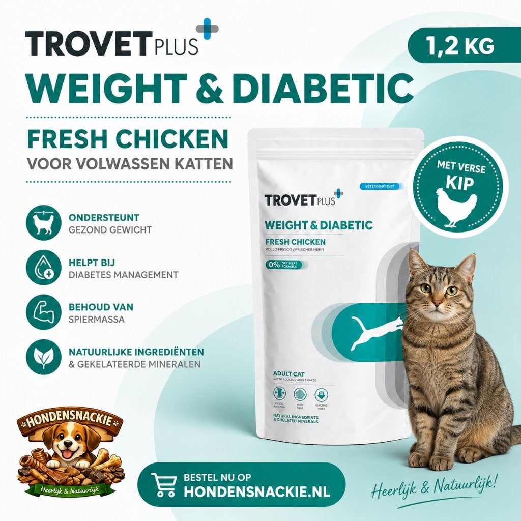 TROVET PLUS Weight & Diabetic – kat - Fresh Chicken, Dieren en Toebehoren, Dierenvoeding, Ophalen of Verzenden, Kat