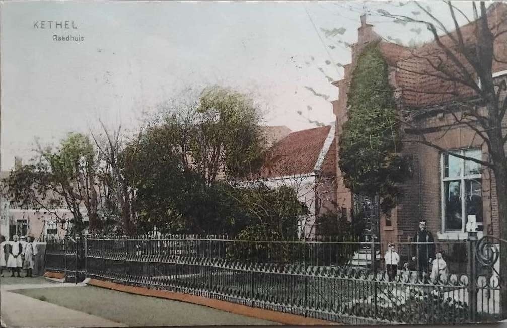 Kethel (Schiedam) – Raadhuis (1914), Verzamelen, Verzenden, Voor 1920, Gelopen, Zuid-Holland