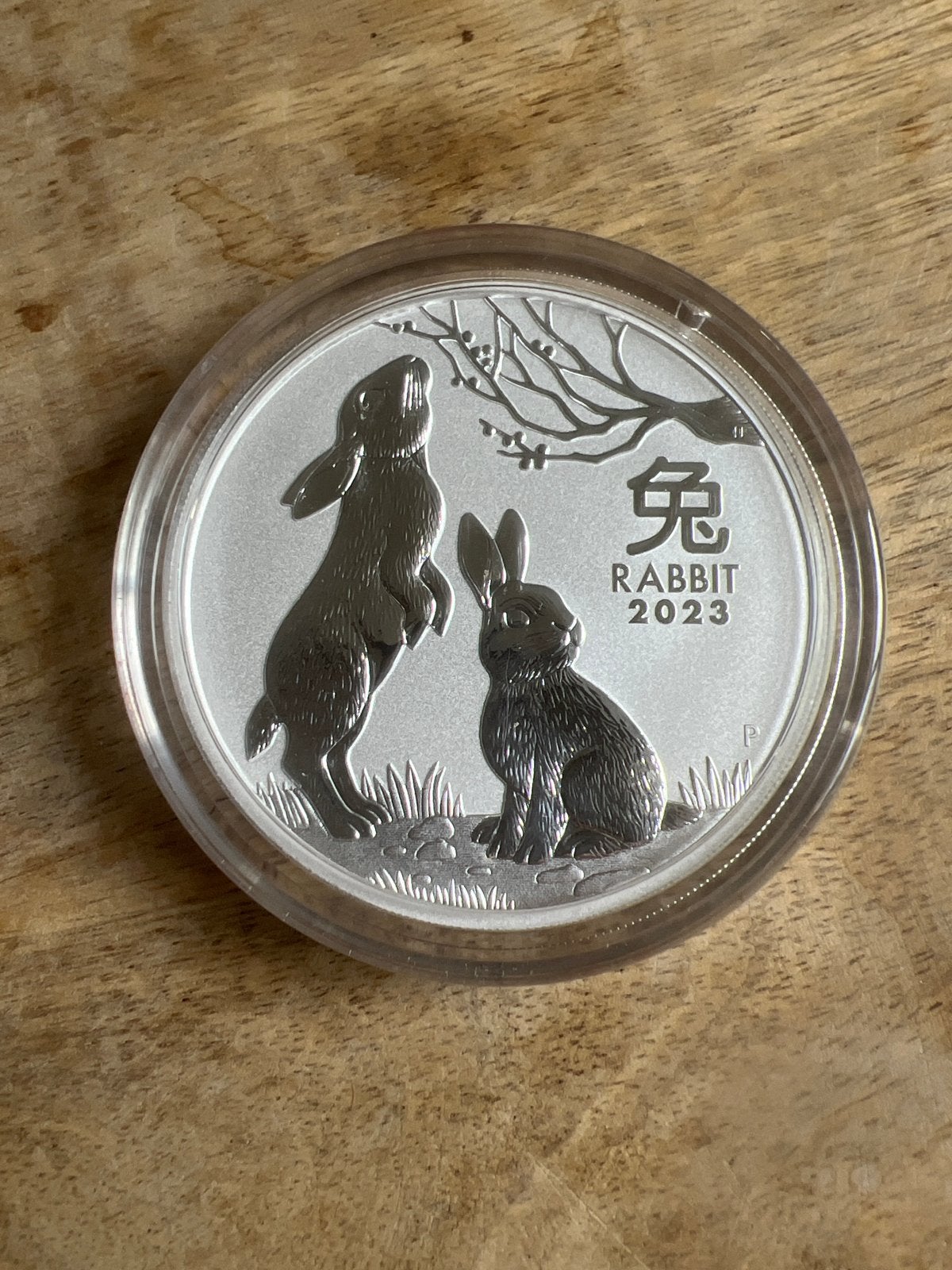 Lunar 3 Zilveren munt Jaar van het Konijn 2023 - 5 oz, Ophalen of Verzenden, Losse munt, Zilver