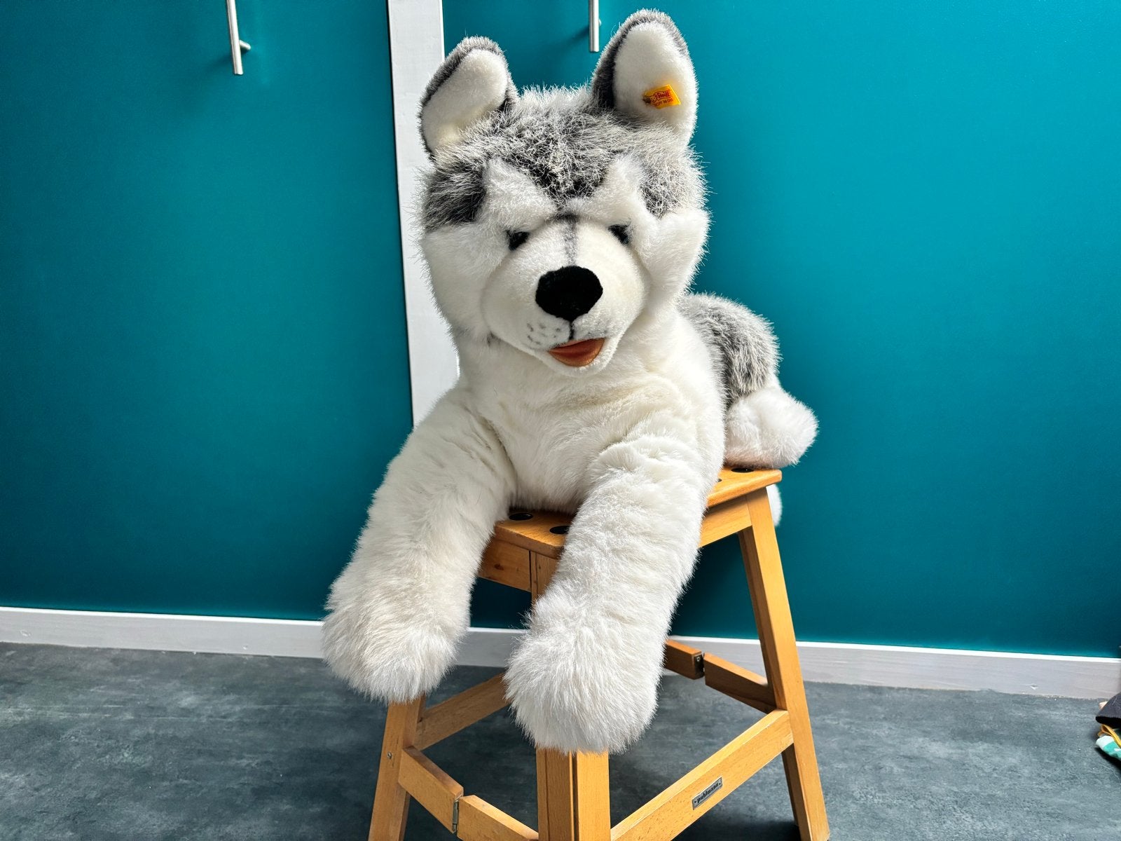 Steiff 104961 'Bernie' De Husky - 90 cm knuffel, Ophalen, Nieuw, Stoffen beer, Steiff
