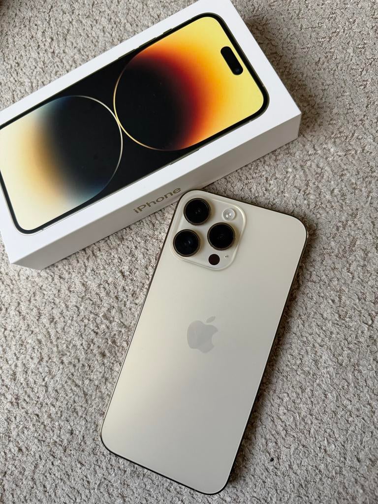 iPhone 14 Pro Max Goud 256 GB - 89% batterij, incl. doos, Telecommunicatie, Mobiele telefoons | Apple iPhone, Zo goed als nieuw