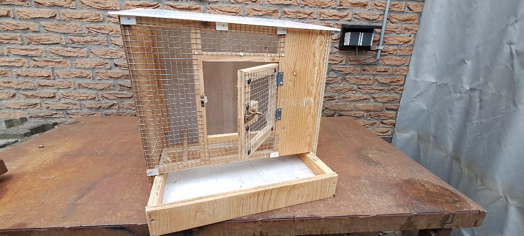 Vogel kooi, Ophalen, Gebruikt, Hout, Vogelkooi