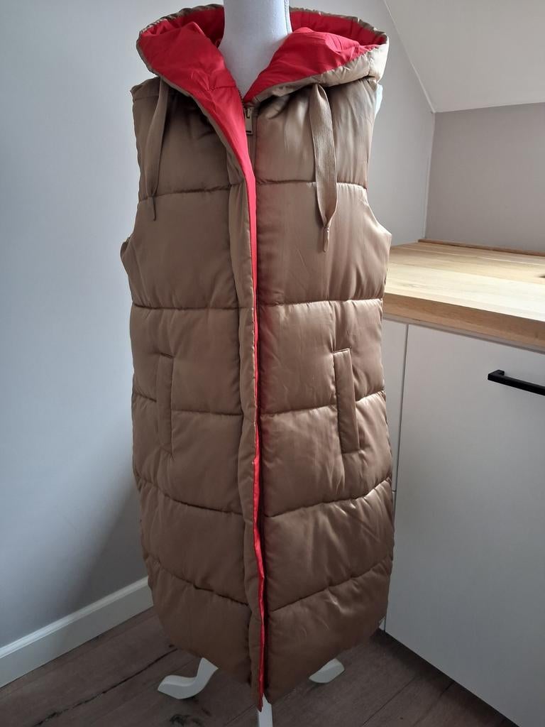 Rino & Pelle lange gewatteerde bodywarmer maat 40, Maat 38/40 (M), Bruin, Ophalen of Verzenden, Zo goed als nieuw