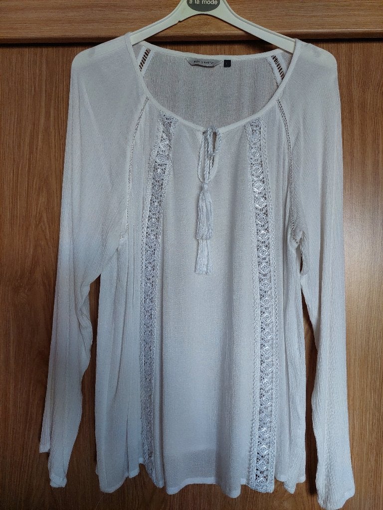 Hele mooie Ibiza style blouse, Maat L. Merk: Bonaparte, Kleding | Dames, Blouses en Tunieken, Wit, Maat 42/44 (L), Ophalen of Verzenden