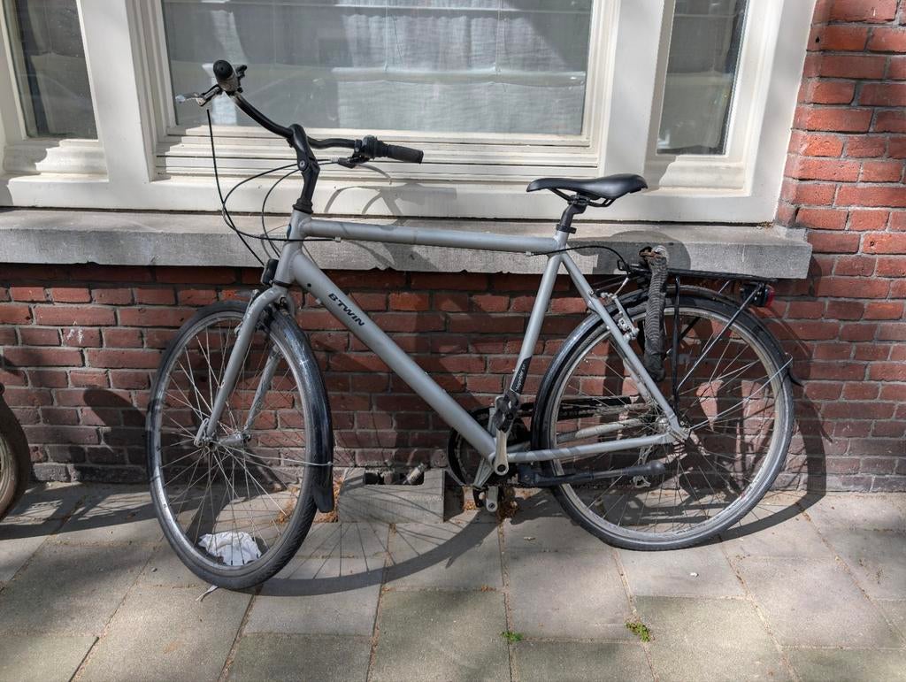 B'TWIN Hoprider 100 Stadsfiets - 61 - Klusfiets (7 versn.), Fietsen en Brommers, Ophalen, Gebruikt, Overige merken, Versnellingen