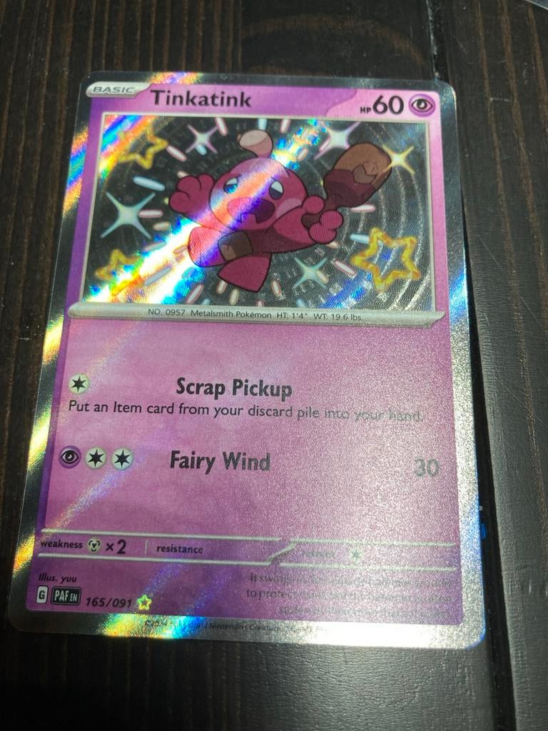 Tinkatink 165/091 Pokémon Kaart - Mint Conditie, Ophalen of Verzenden, Nieuw, Losse kaart, Foil