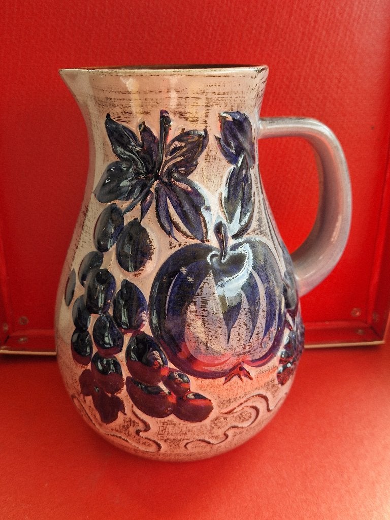 Vintage schenkkan Scheurich W.Germany 419-20, Keramiek, Overige typen, Ophalen of Verzenden, Zo goed als nieuw
