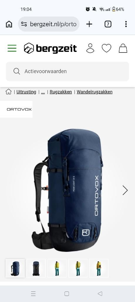 Ortovox backpack 38 s, Sport en Fitness, Bergsport en Wandelen, Ophalen of Verzenden, Nieuw, Rugzak