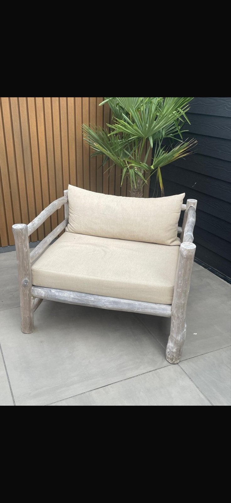 Ibiza Outdoor Tuinset met Kussens - Zo goed als nieuw!, Ophalen, 3 zitplaatsen, Zo goed als nieuw, Hout