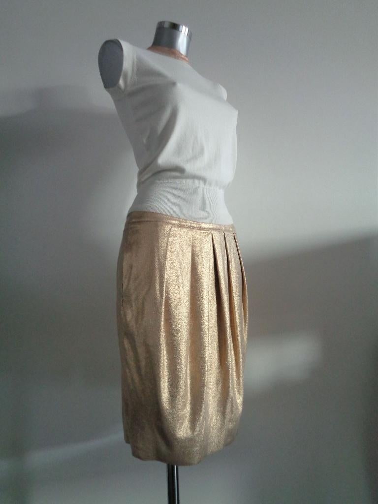 Duurzame mode, gouden designer rok, Monique Collignon NIEUW, Maat 38/40 (M), Overige kleuren, Nieuw, Ophalen of Verzenden