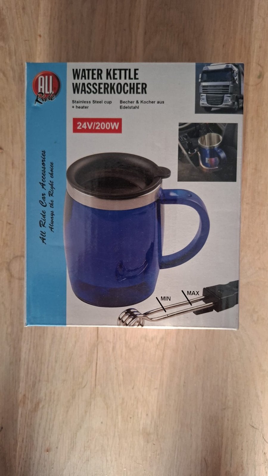 Waterkoker 24V/200W RVS voor onderweg, Ophalen of Verzenden, Nieuw